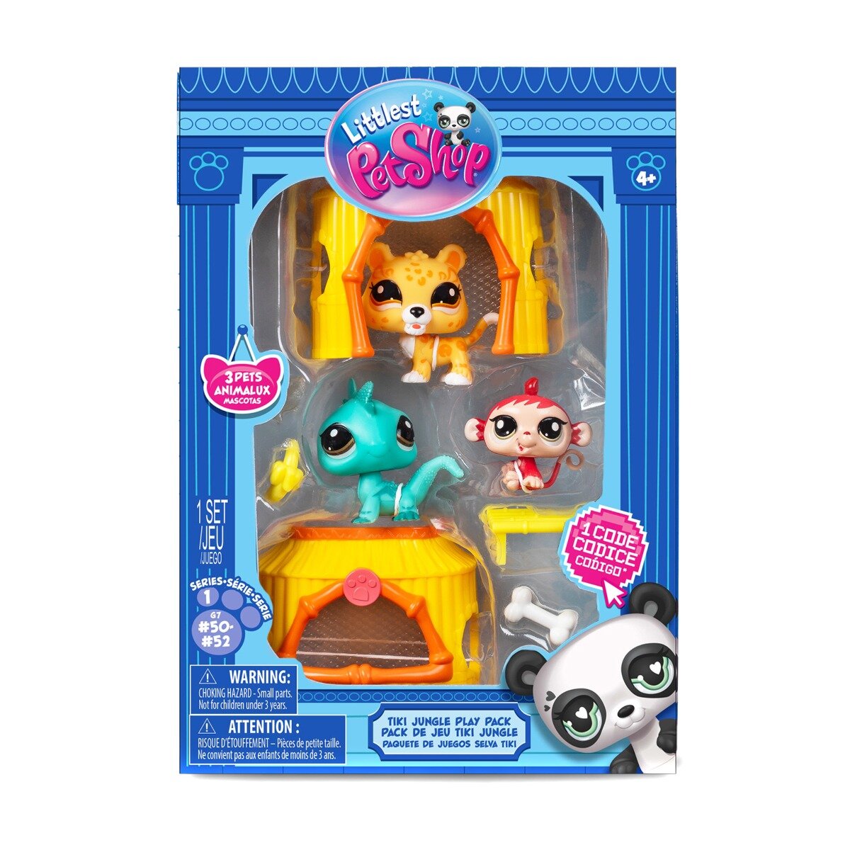 Littlest Pet Shop Set de joaca cu 3 figurine Tiki Jungle