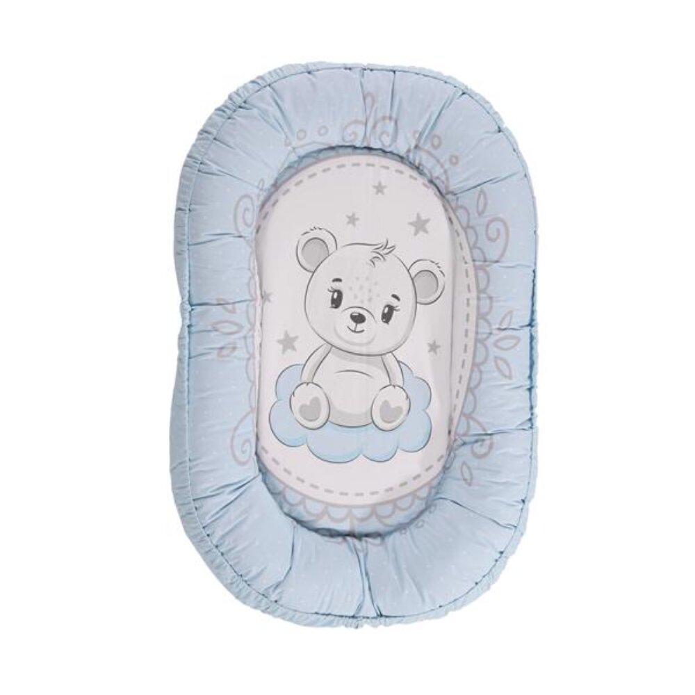 LORELLI Baby nest bumbac ranforce Little Bear 92 x 58 cm Blue