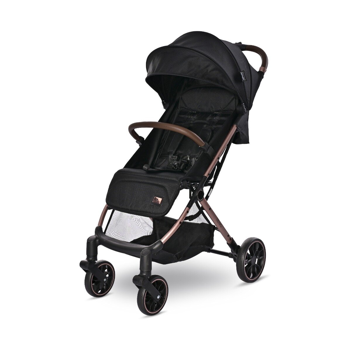 LORELLI Carucior pentru nou-nascut Ribera tip troler dimensiuni compatibile avion Black Pearl