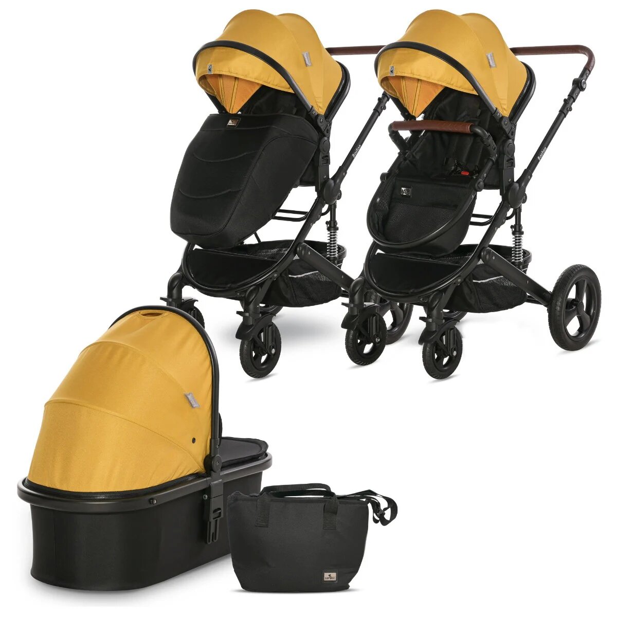 LORELLI Carucior set transformabil Boston pana la 22 kg Lemon Curry