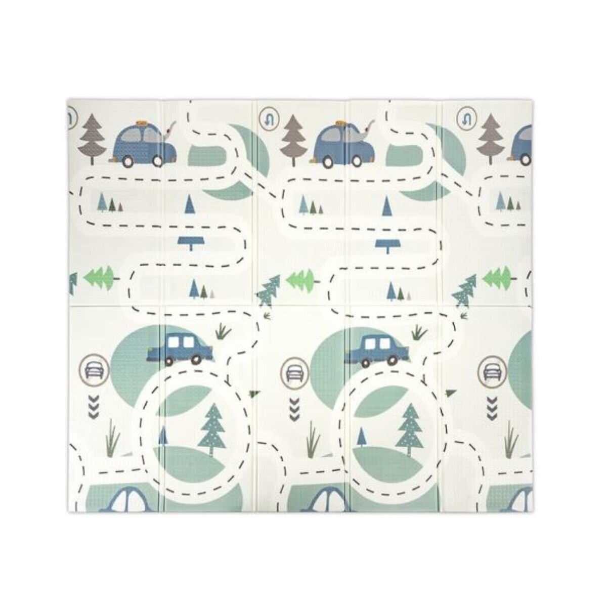 LORELLI Covoras de joaca termic din spuma XPE design cu doua fete pliabil impermeabil 180 x 200 cm Funny City and Stars