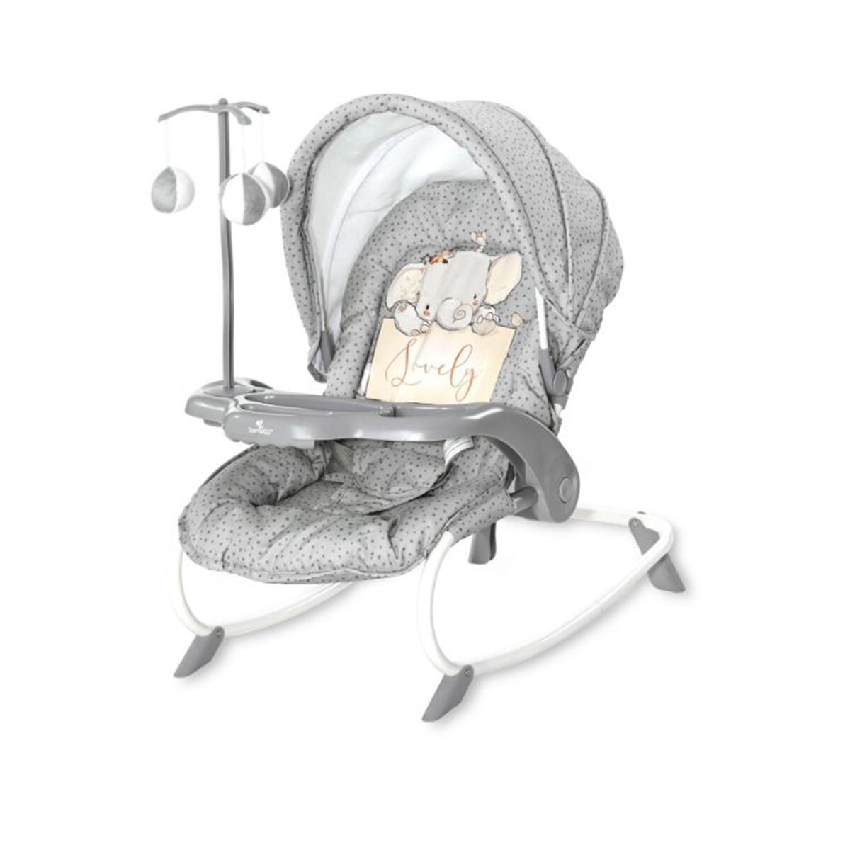 LORELLI Fotoliu balansoar Dream Time Light Grey Elephant New