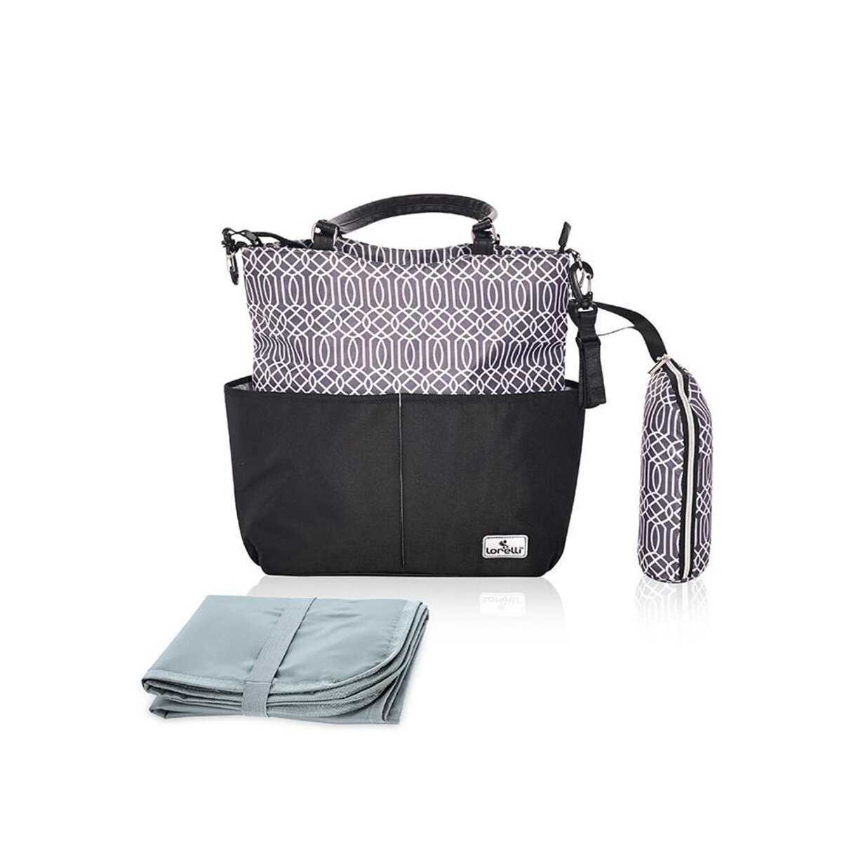 LORELLI Geanta pentru accesoriile bebelusului Laura compartimentata Black