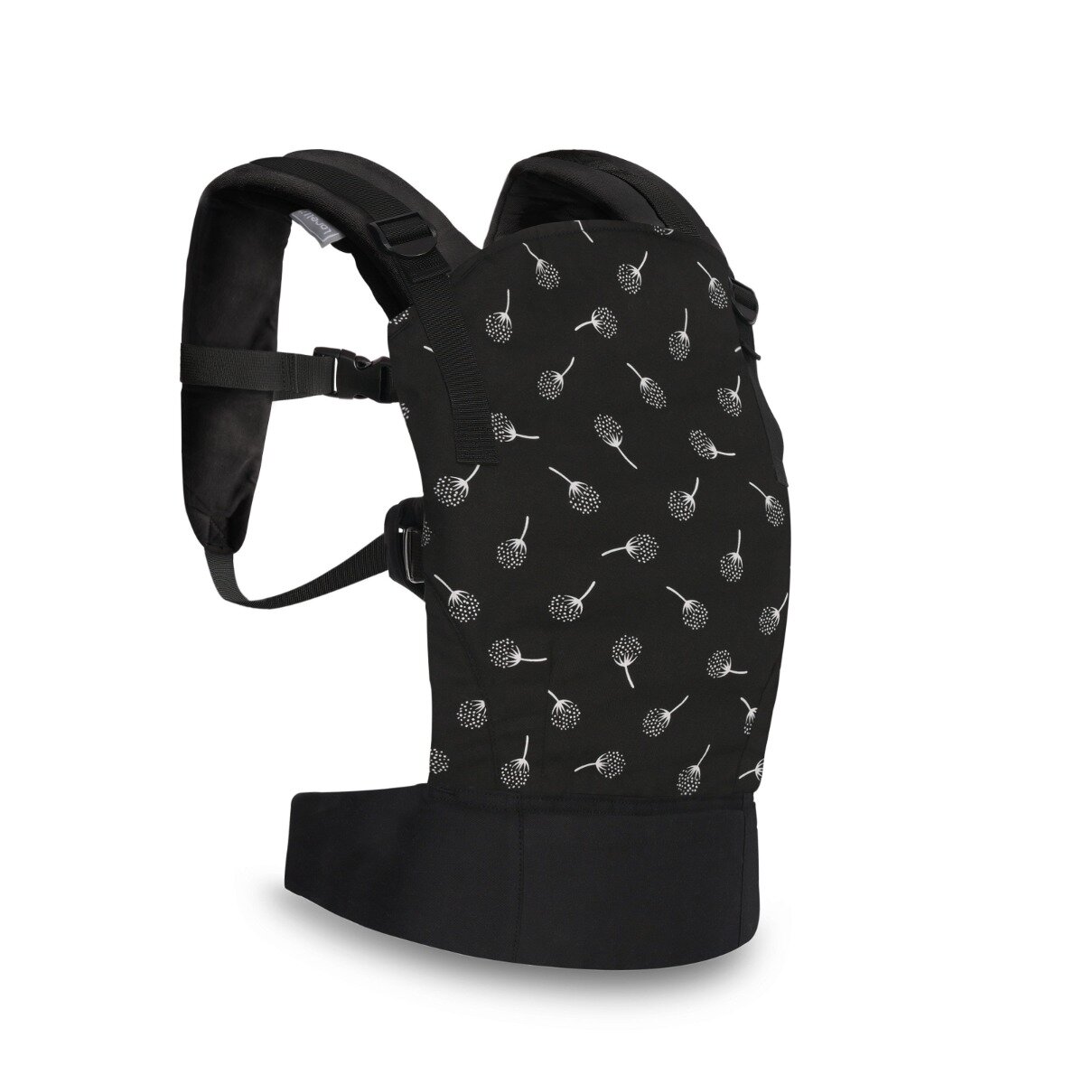 LORELLI Marsupiu ergonomic Wally bumbac Black Floral