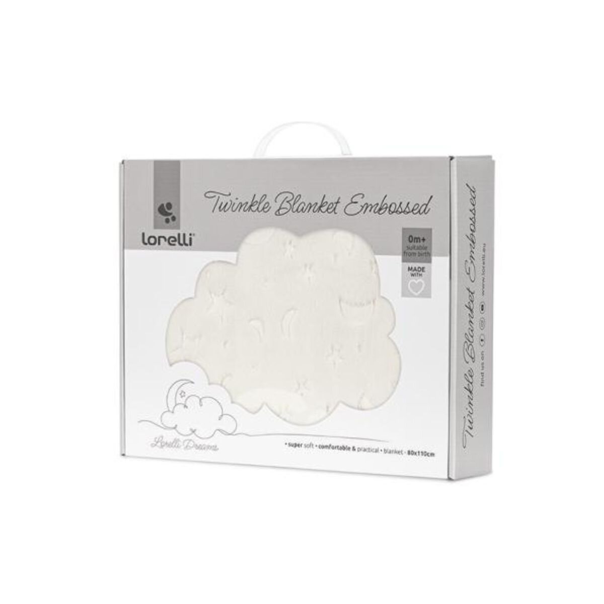 LORELLI Paturica pentru bebelusi Twinkle material moale model decorativ in relief 80 x 110 cm Beige