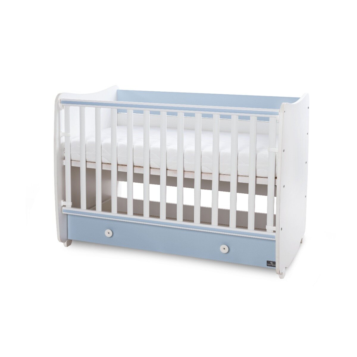 LORELLI Patut balansoar transformabil Dream 60 x 120 cm White Baby Blue