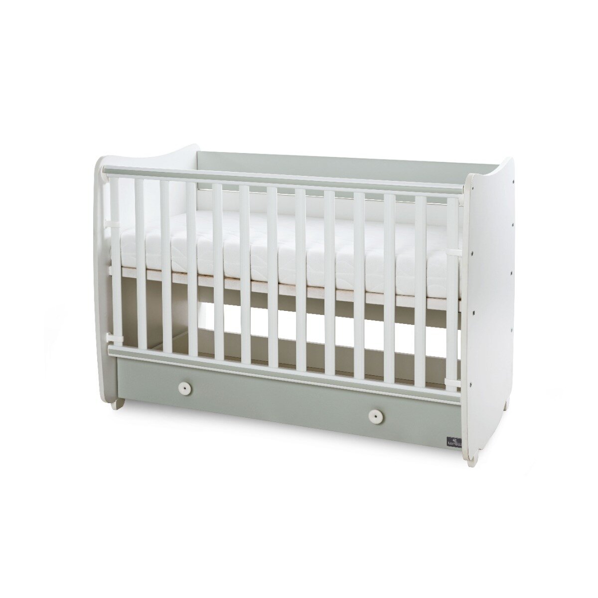 LORELLI Patut balansoar transformabil Dream 60 x 120 cm White Milky Green