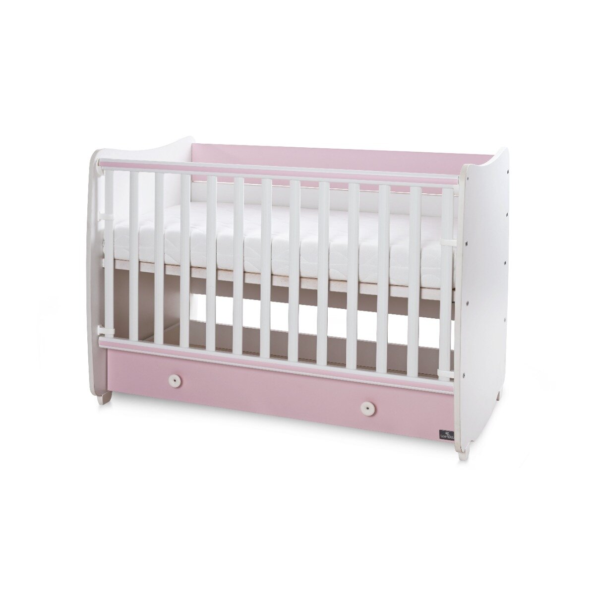 LORELLI Patut balansoar transformabil Dream 60 x 120 cm White Orchid Pink