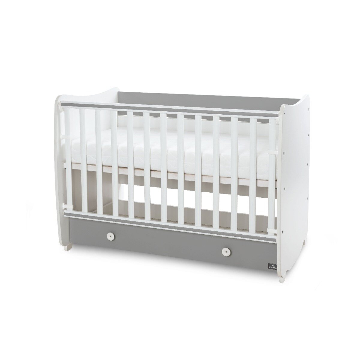 LORELLI Patut balansoar transformabil Dream 60 x 120 cm White Stone Grey
