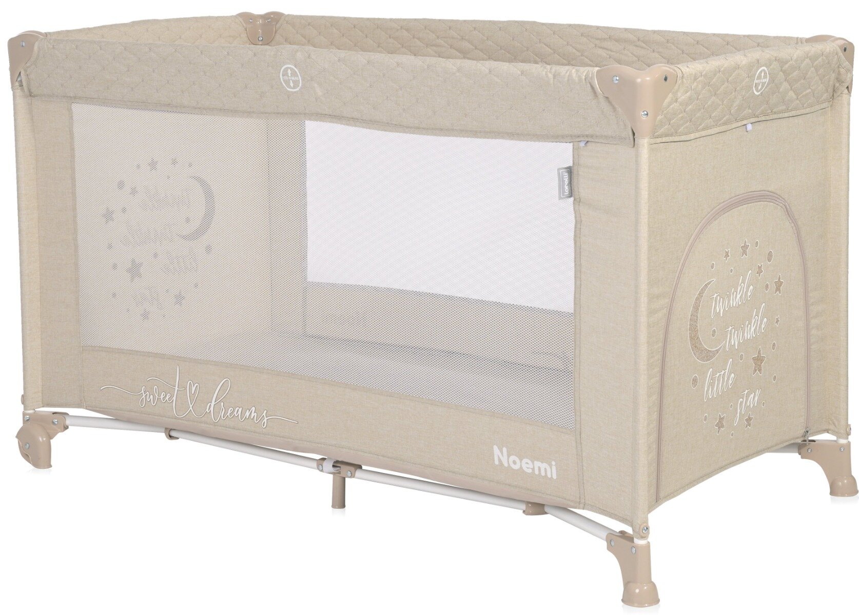 LORELLI Patut pliabil Noemi 1 nivel Fog Beige Star