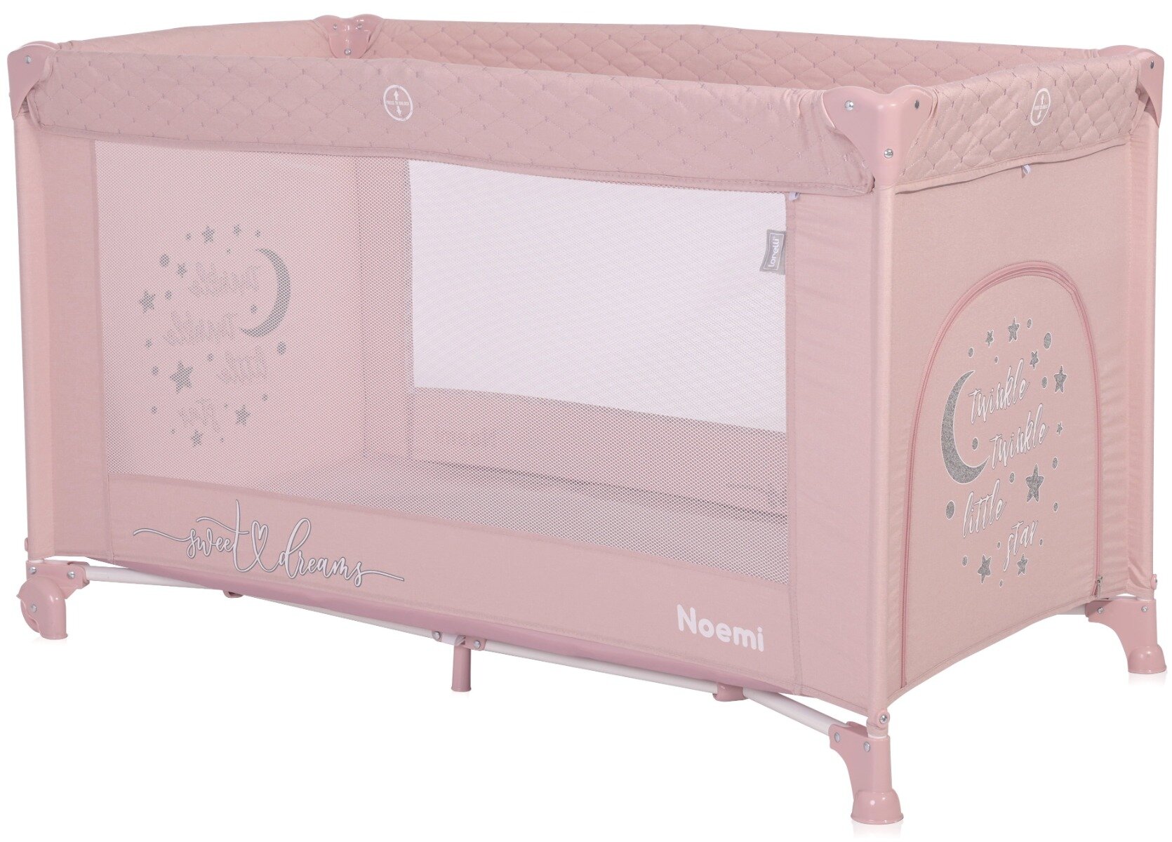 LORELLI Patut pliabil Noemi 1 nivel Mellow Rose Star