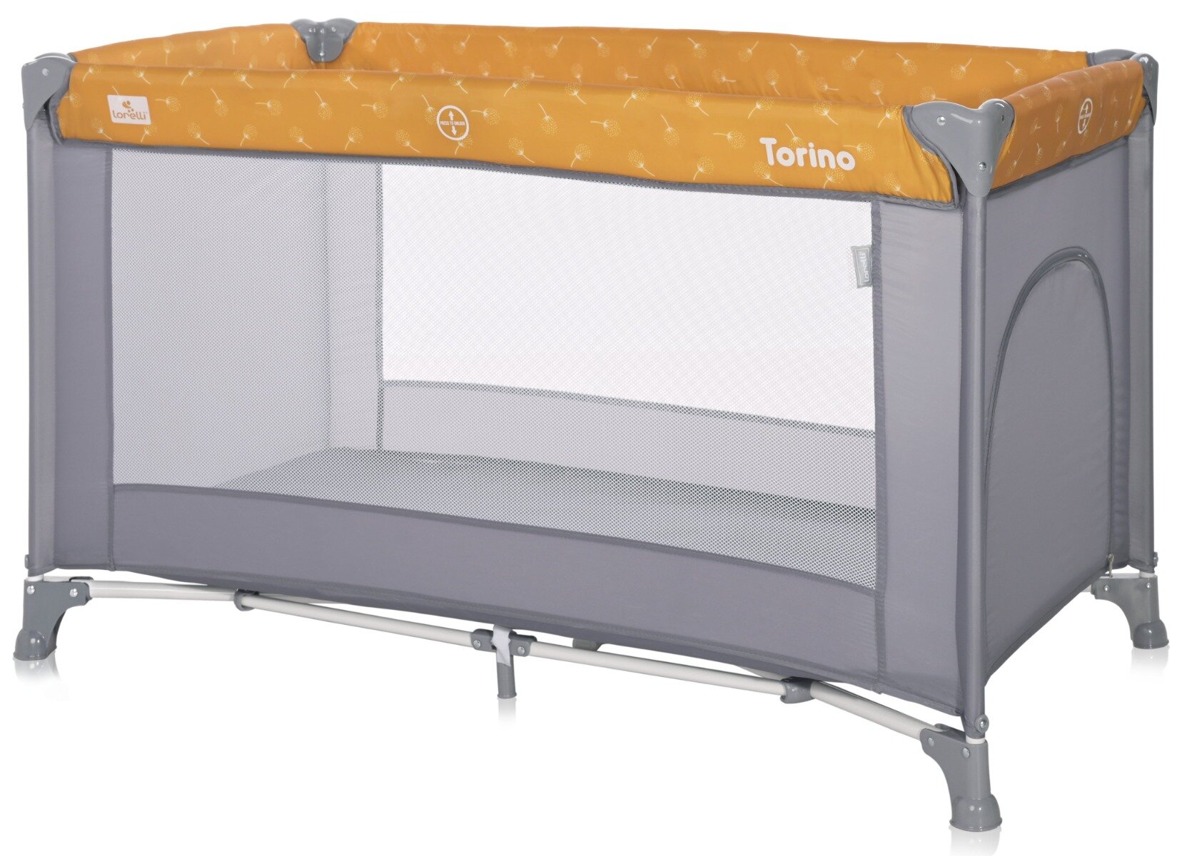 LORELLI Patut pliabil Torino 1 nivel Lemon Curry Floral