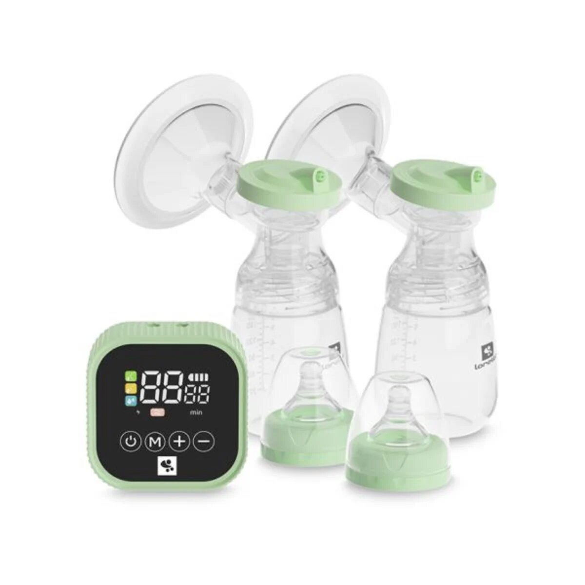 LORELLI Pompa de san electrica dubla Eva 4 moduri de operare 2 sesiuni simultan functie masaj 9 niveluri de aspiratie 180 ml x 2 Green