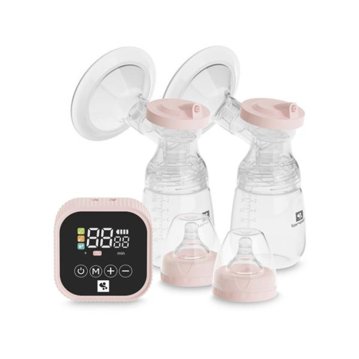 LORELLI Pompa de san electrica dubla Eva 4 moduri de operare 2 sesiuni simultan functie masaj 9 niveluri de aspiratie 180 ml x 2 Pink