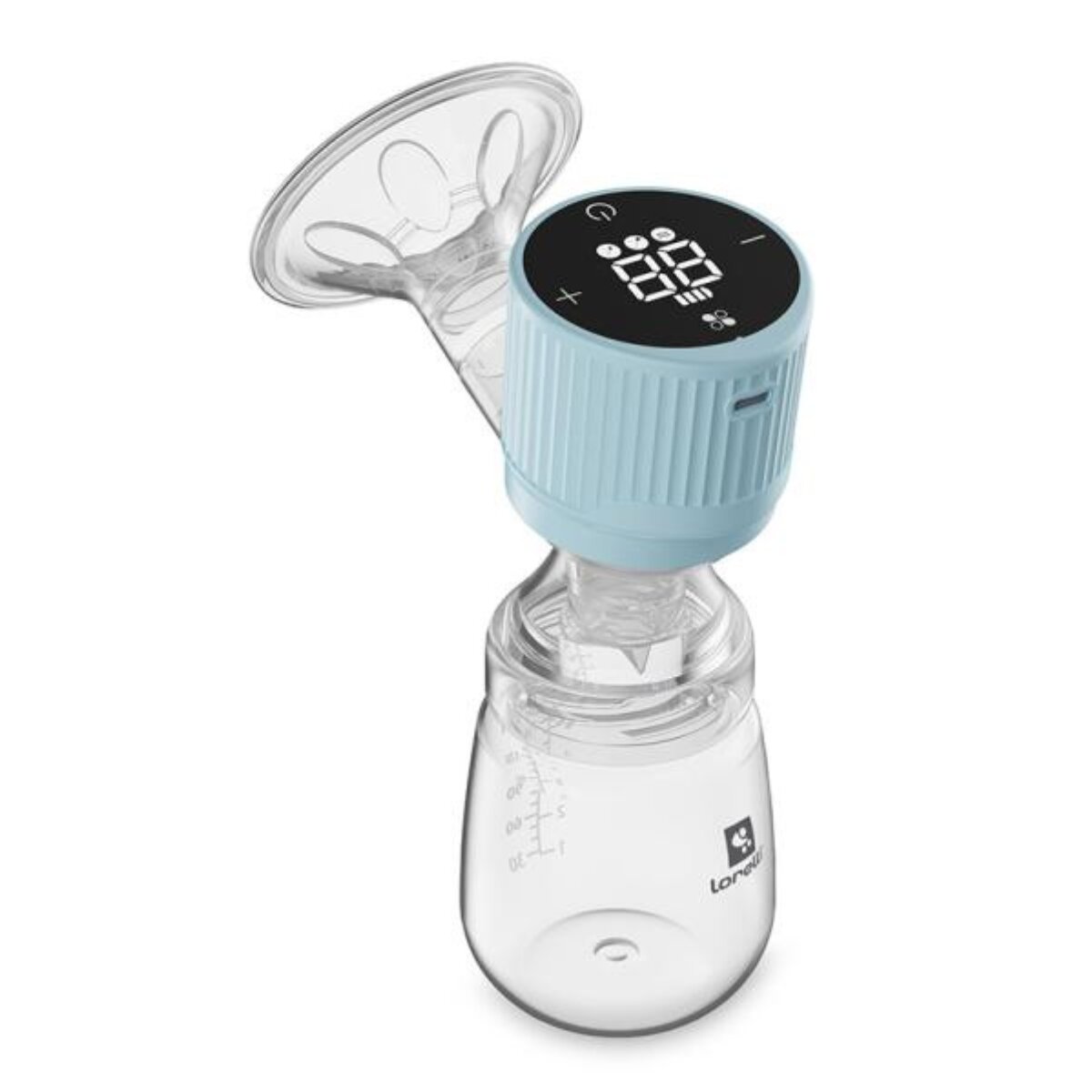 LORELLI Pompa de san electrica Lila 3 moduri de operare functie masaj 15 niveluri de aspiratie 180 ml Blue