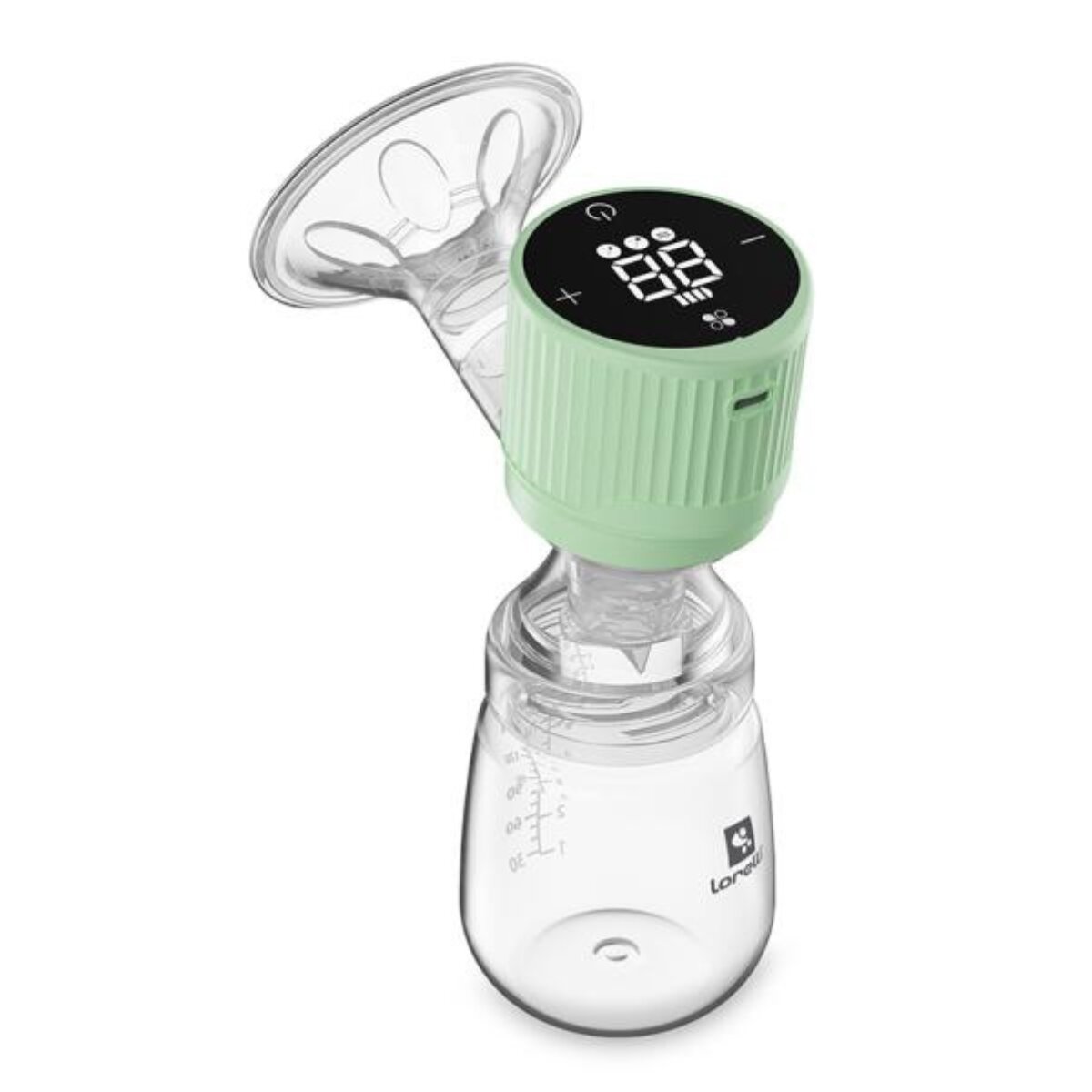 LORELLI Pompa de san electrica Lila 3 moduri de operare functie masaj 15 niveluri de aspiratie 180 ml Green