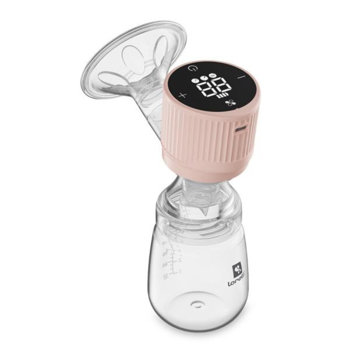 LORELLI Pompa de san electrica Lila 3 moduri de operare functie masaj 15 niveluri de aspiratie 180 ml Pink