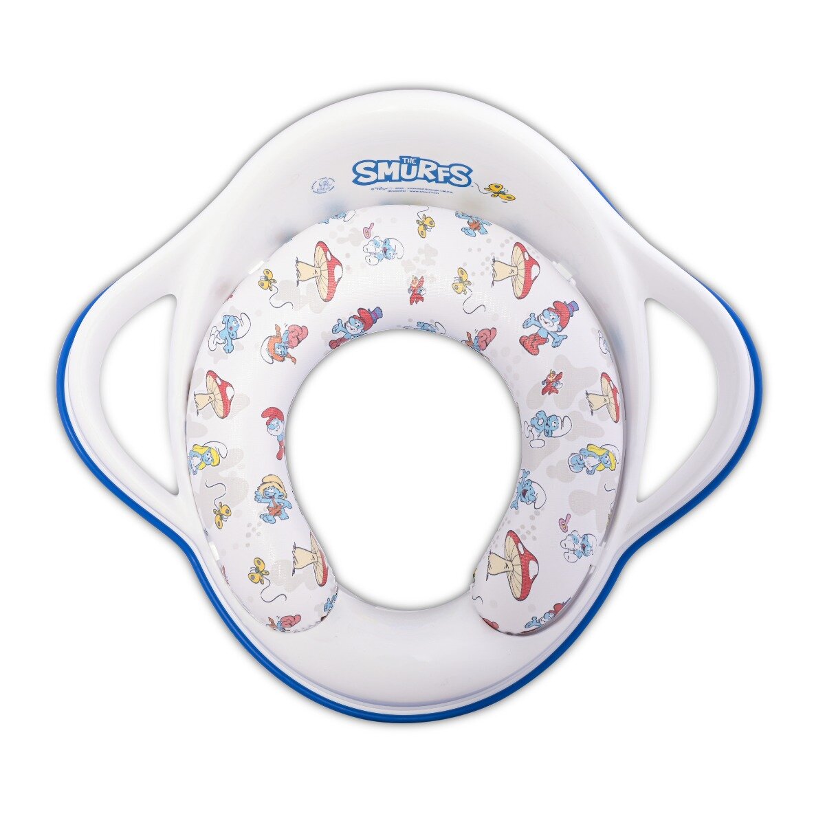 LORELLI Reductor moale pentru toaleta cu manere Strumfi White