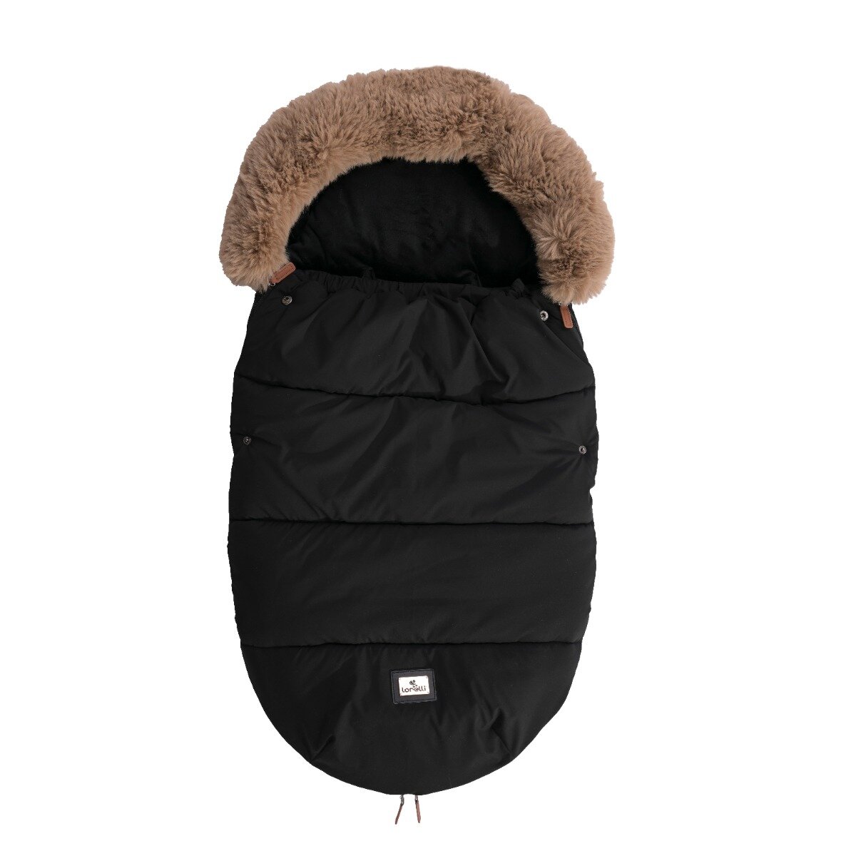 LORELLI Sac termic de iarna pentru carucior captuseala polar impermeabil cu blanita detasabila Luxe Black