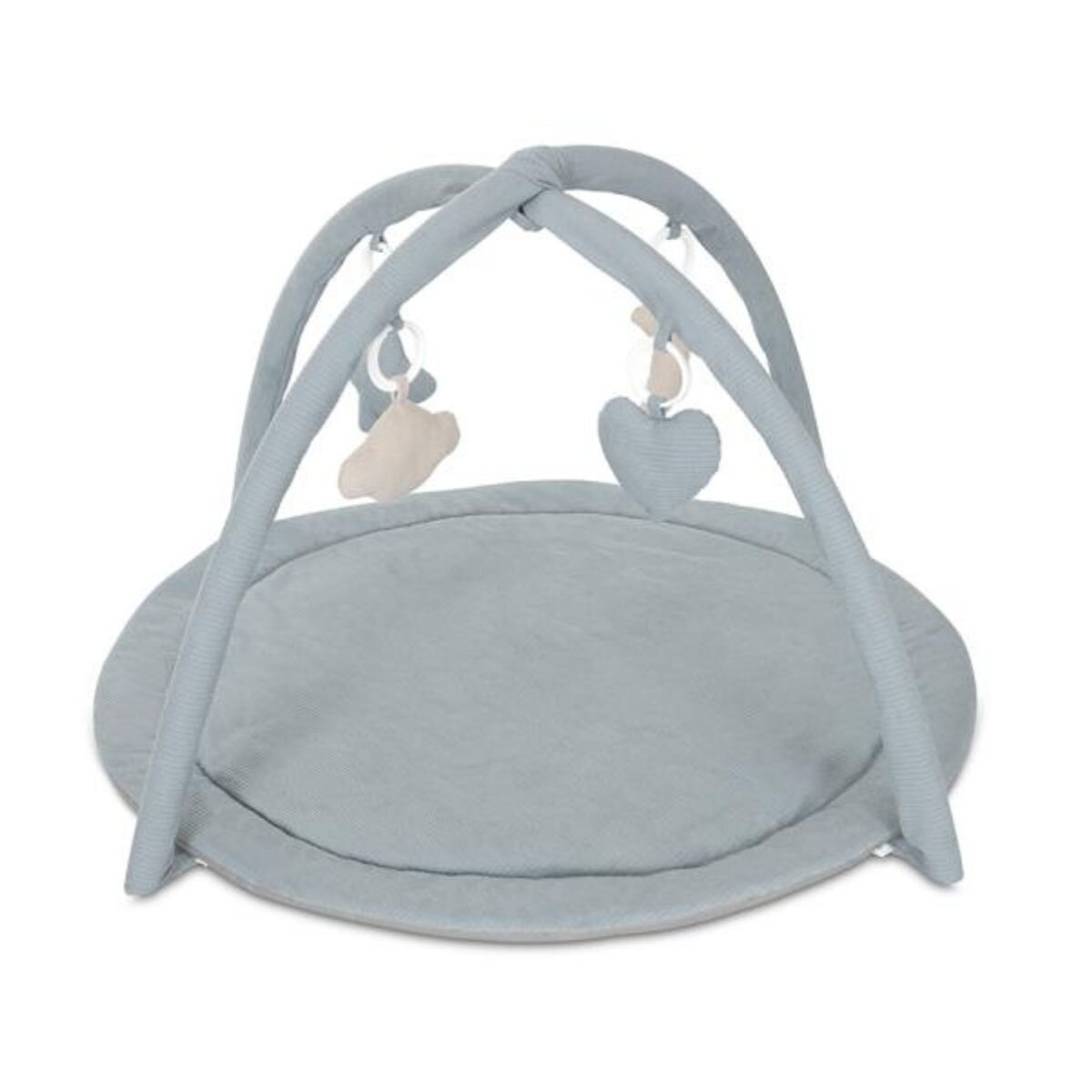 LORELLI Saltea de activitati pentru bebelusi Moments jucarii textile cu sunet si zornaitoare 83 x 83 cm Blue