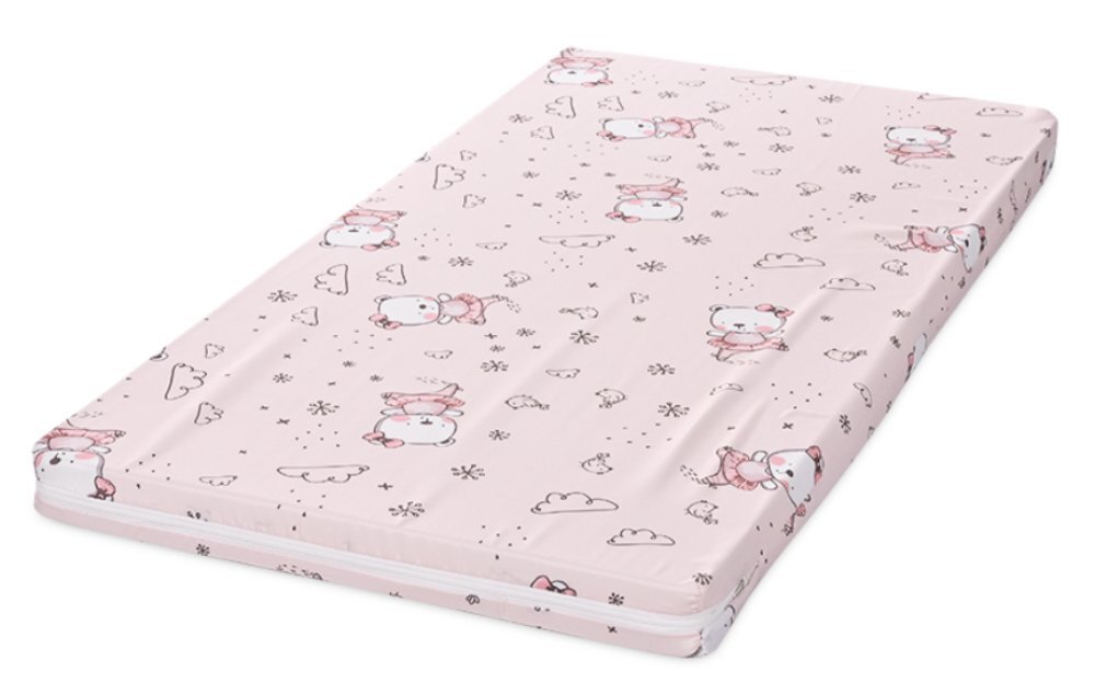 LORELLI Saltea pat Classic spuma elastica 60 x 120 x 6 cm Pink Ballerina Bear