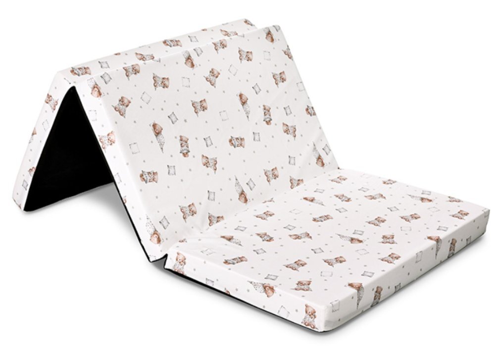 LORELLI Saltea pliabila de voiaj spuma elastica 60 x 120 x 5 cm Bear and Pillow Beige