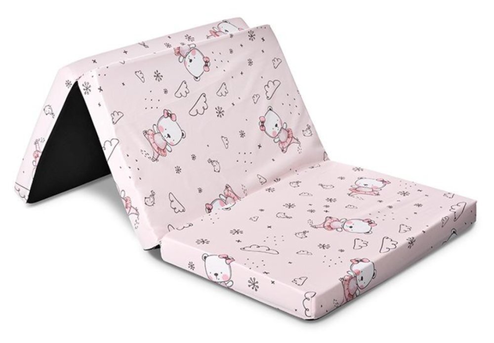LORELLI Saltea pliabila de voiaj spuma elastica 60 x 120 x 5 cm Pink Ballerina Bear