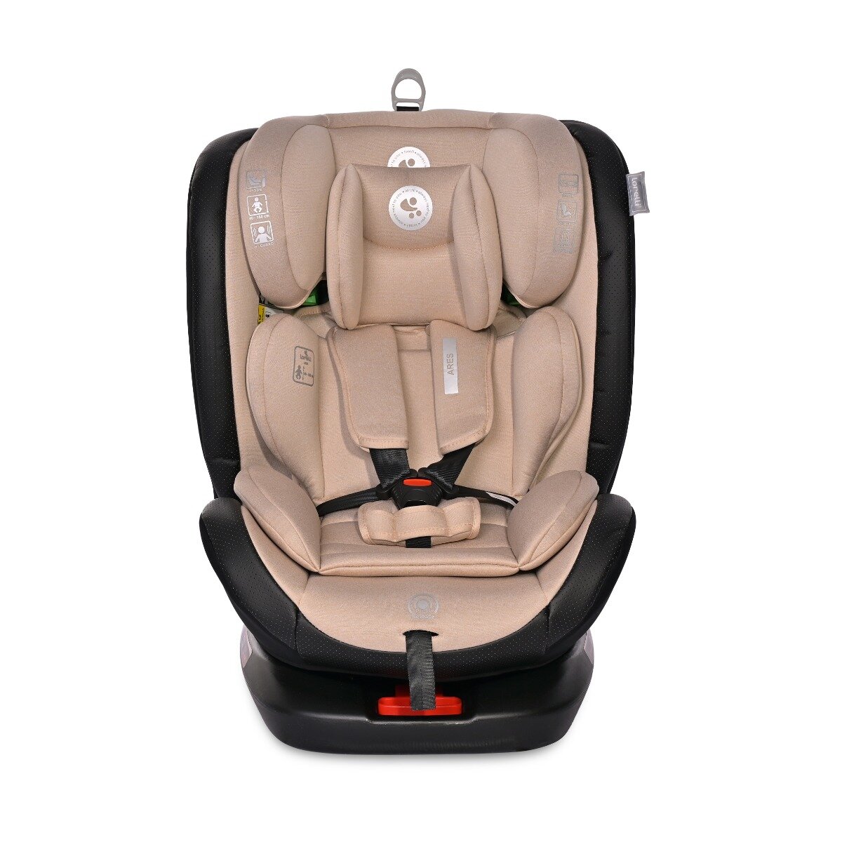 LORELLI Scaun auto Ares Isofix i-Size rotativ 360 grade 40-150 cm 0 luni-12 ani Beige