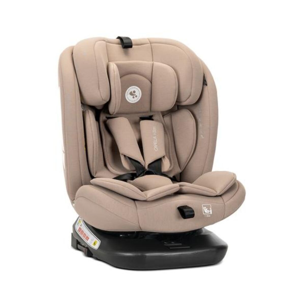 LORELLI Scaun auto Capella I-Size Isofix rotativ 360 grade spatar reglabil 4 Pozitii tetiera reglabila 40-150 cm Beige