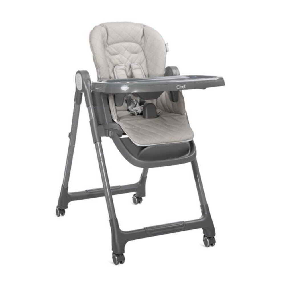 LORELLI Scaun de masa inalt 3 in 1 Chef reglabil mutiple pozitii Beige Leather