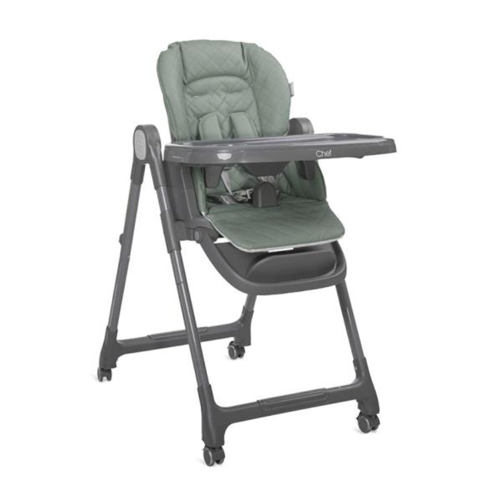 LORELLI Scaun de masa inalt 3 in 1 Chef reglabil mutiple pozitii Green Leather