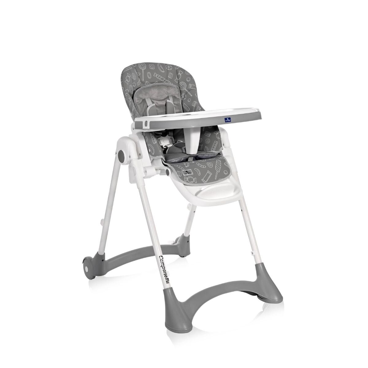 LORELLI Scaun de masa reglabil Campanella 6-36 luni Grey Candy