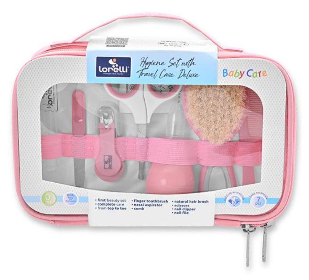 LORELLI Set de ingrijire bebelusi 7 produse esentiale 0 luni+ Blush Pink