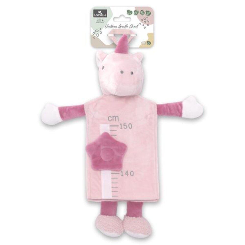 LORELLI Taliometru din plus scala de masurare de la 60 la 150 cm 0 luni+ Unicorn Pink