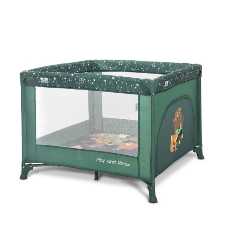 LORELLI Tarc de joaca Play N Relax 100 x 100 x 75 cm deschidere laterala geanta de transport Green Night