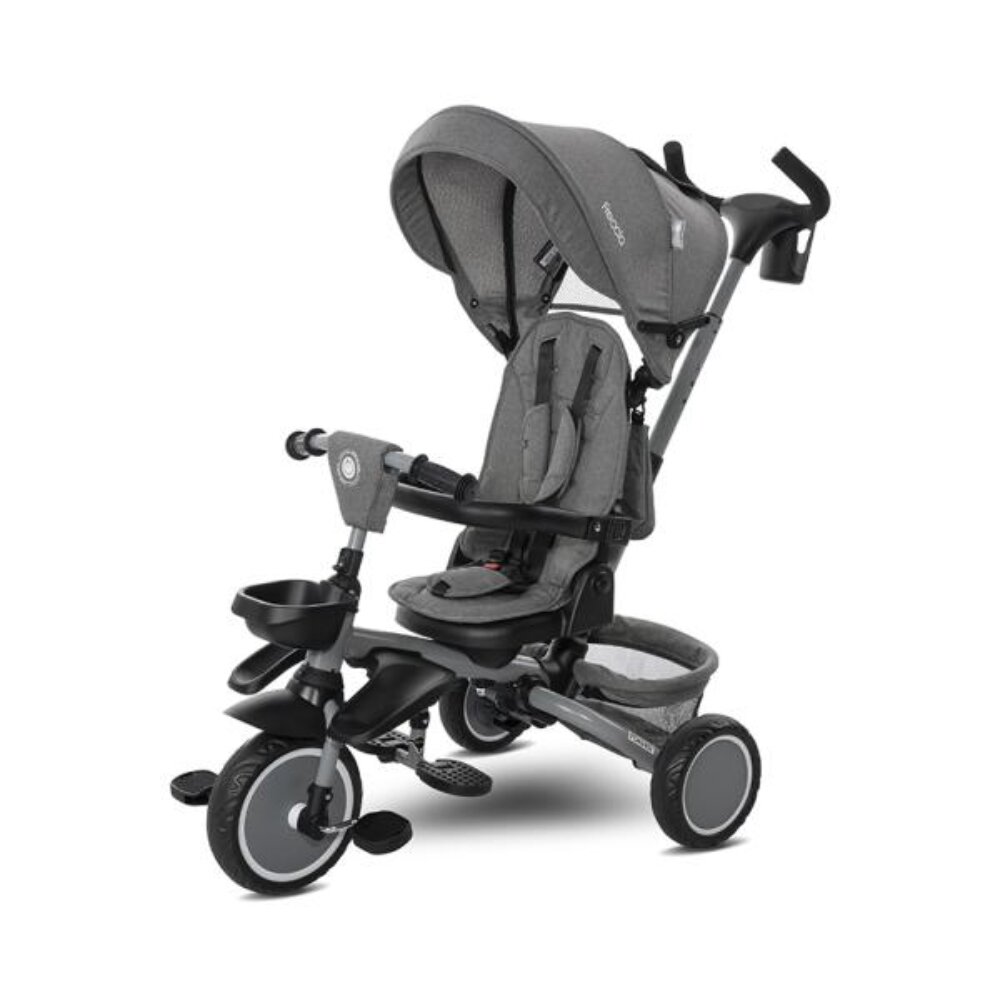 LORELLI Tricicleta multifunctionala pliabila Freccia sezut rotativ 360 grade Grey and Black