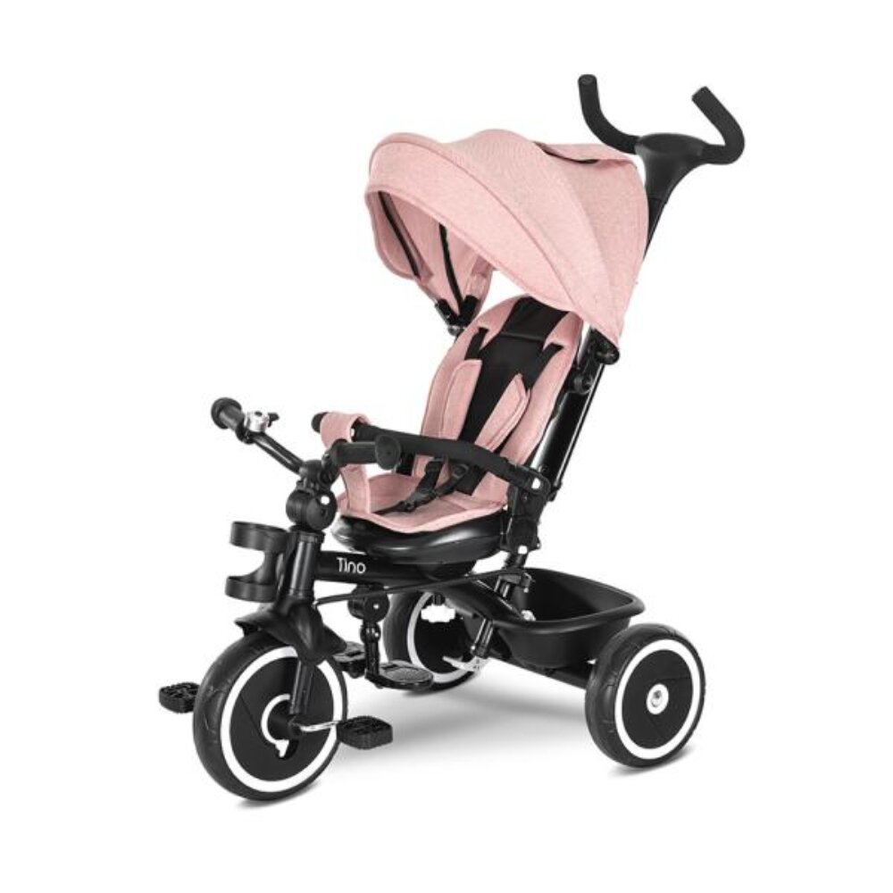 LORELLI Tricicleta Tino sezut rotativ 360 grade scaun rabatabil control parental Pink