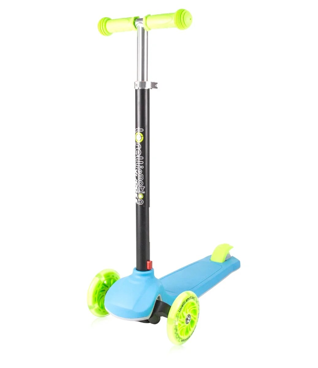 LORELLI Trotineta cu 3 roti lumini pliabila Yuppee Blue Green