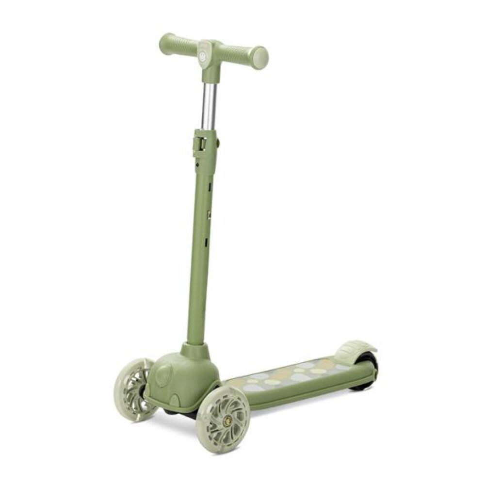 LORELLI Trotineta Jetster pana la 20 kg maner reglabil 3 eozitii roti cu leduri colorate frana de picior Green