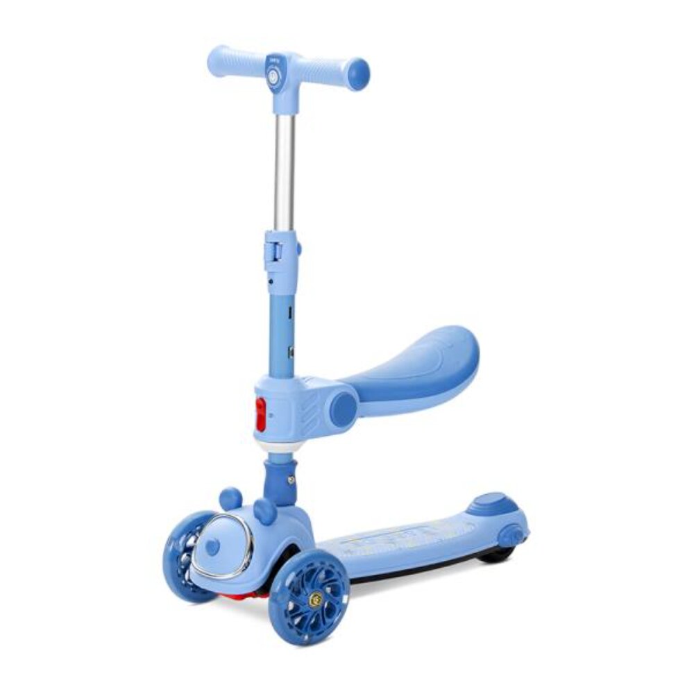 LORELLI Trotineta pliabila Swiftie pana la 50 kg roti din silicon cu leduri colorate Blue
