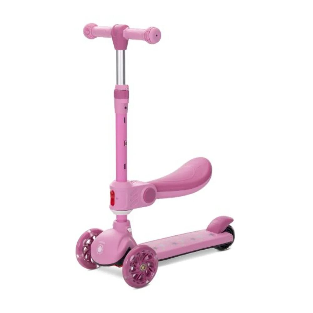 LORELLI Trotineta Speedster pana la 50 kg scaun pliabil si reglabil maner reglabil roti cu leduri frana de picior Pink