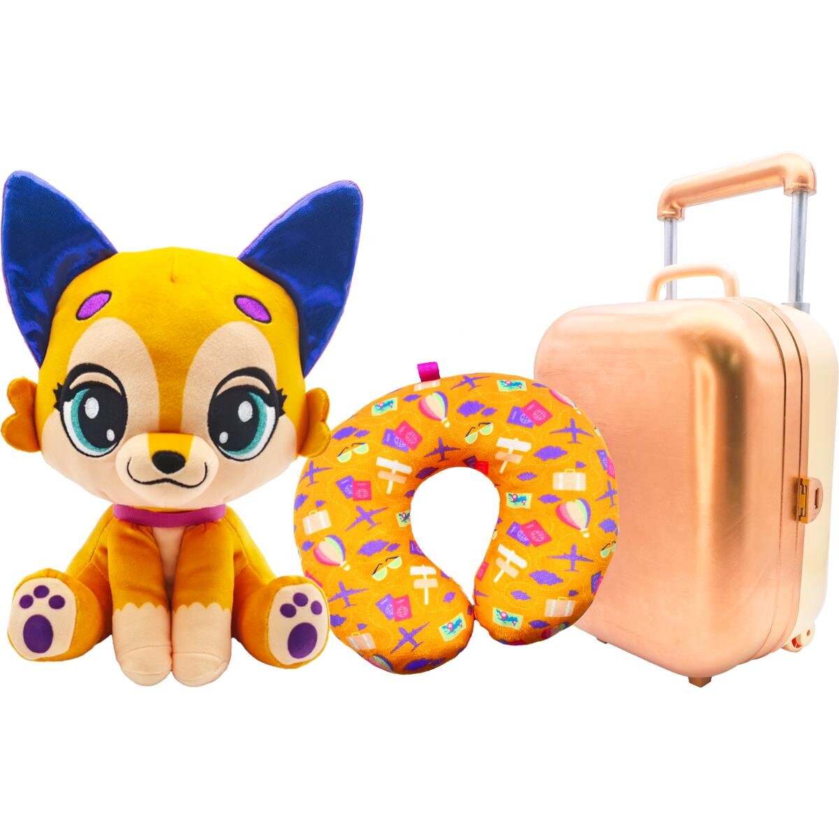 Lovables Luggables Jucarie de plus si accesorii in troler Solly Safari