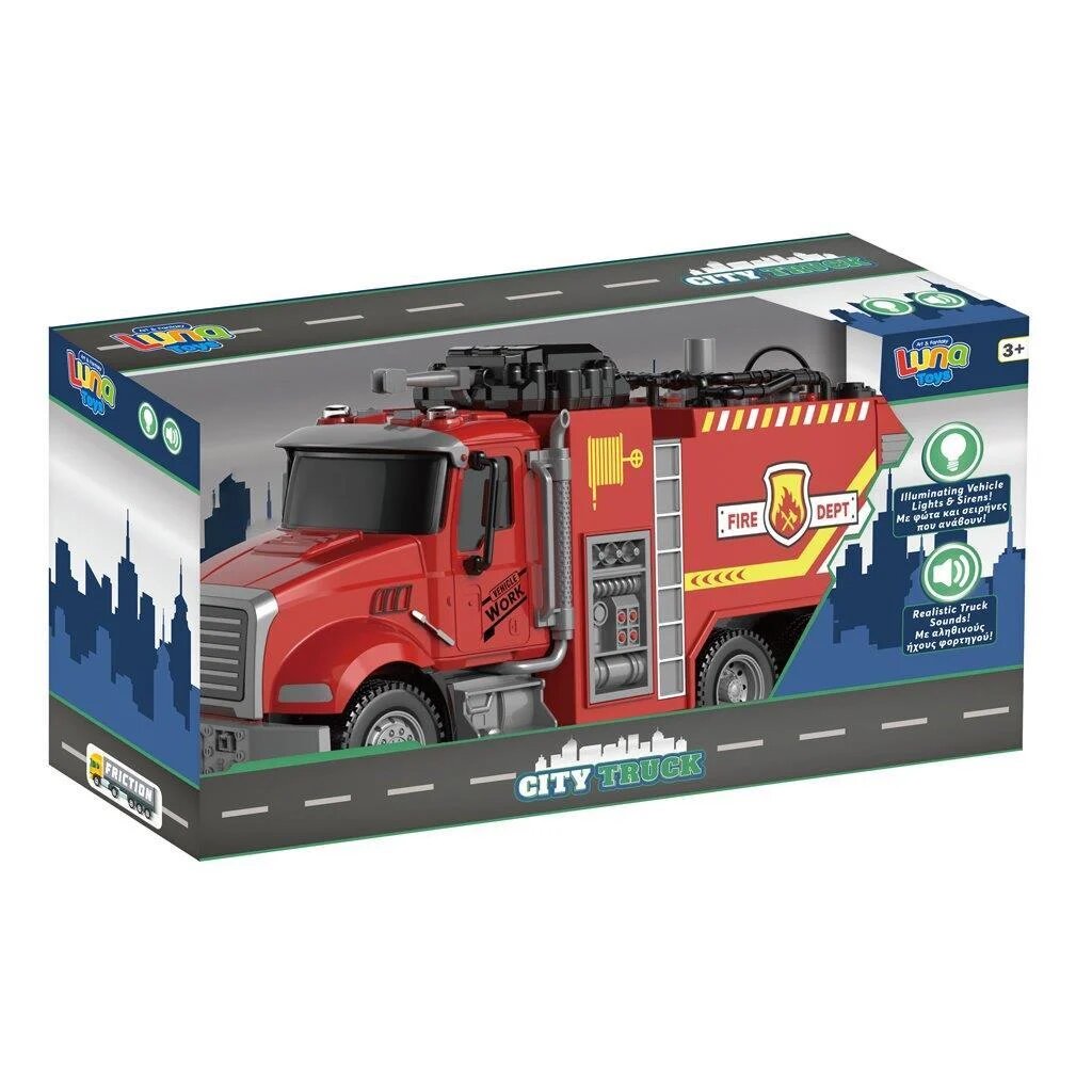 Luna Toys Camion de pompieri cu lumini si sunete City Truck