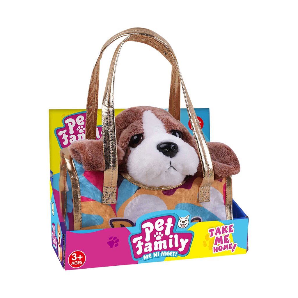 Luna Toys Jucarie de plus in geanta Take Me Home Catelus Maro 20 cm