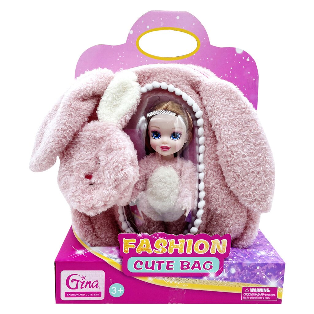 Luna Toys Papusa in gentuta de plus Gina Fashion Cute Bag