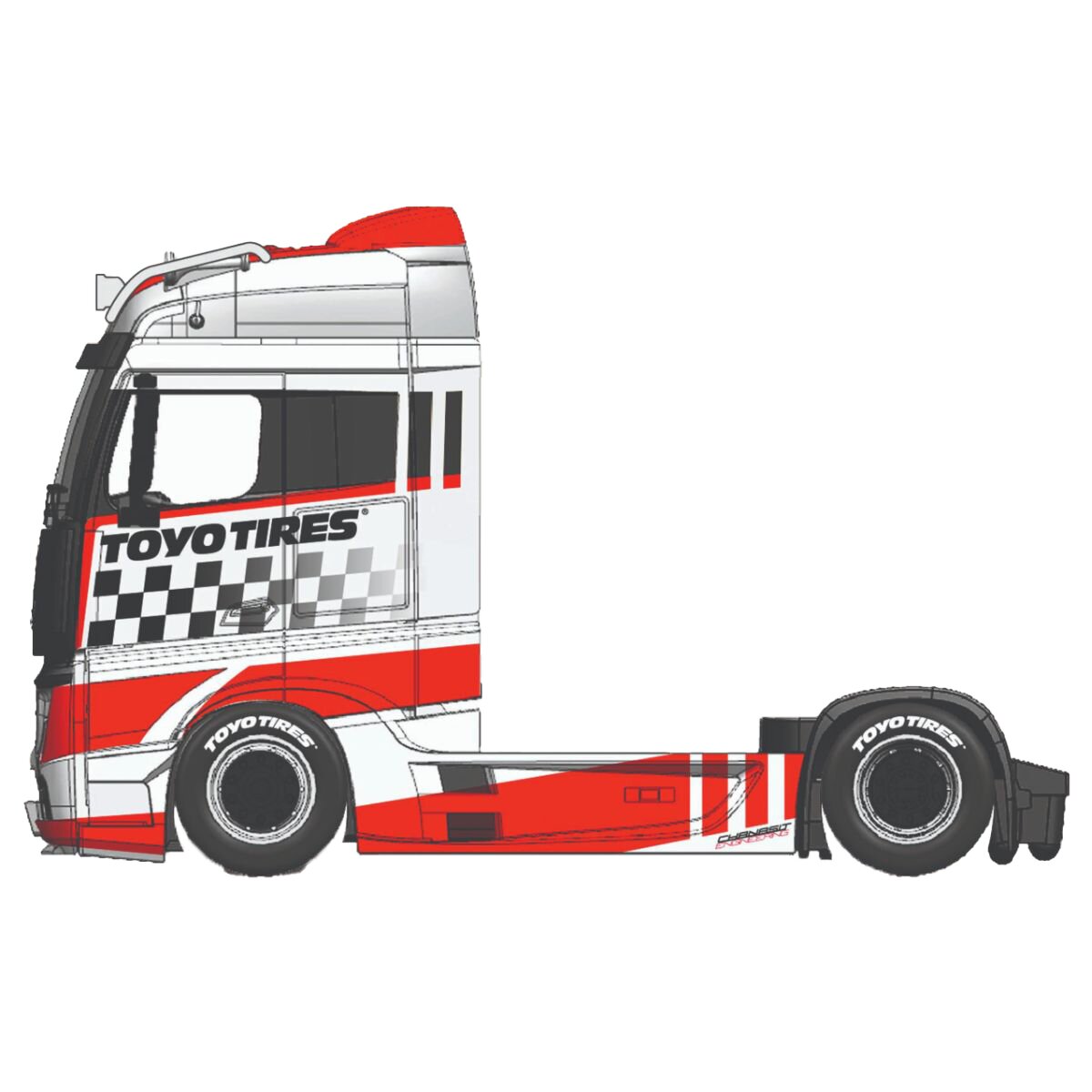 Maisto Camion MB Actros 1851 MP4 Gigaspace Alb 1:64
