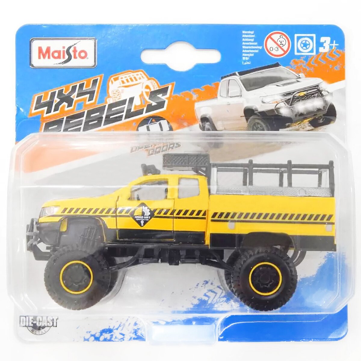 Maisto Masinuta 4X4 Rebels Chevrolet Colorado 2017 Amarelo 1:64 Galben