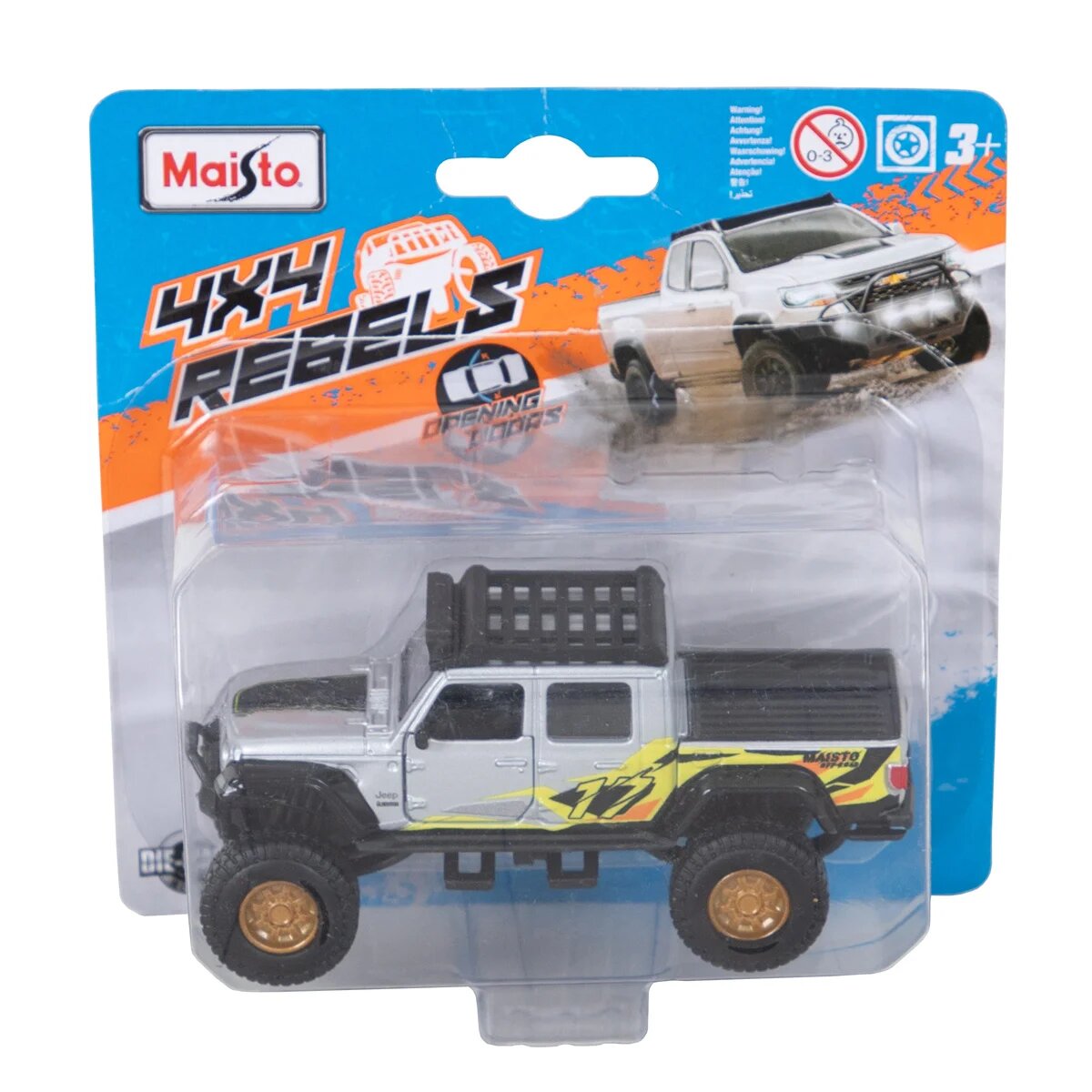 Maisto Masinuta 4X4 Rebels Jeep Gri 1:64