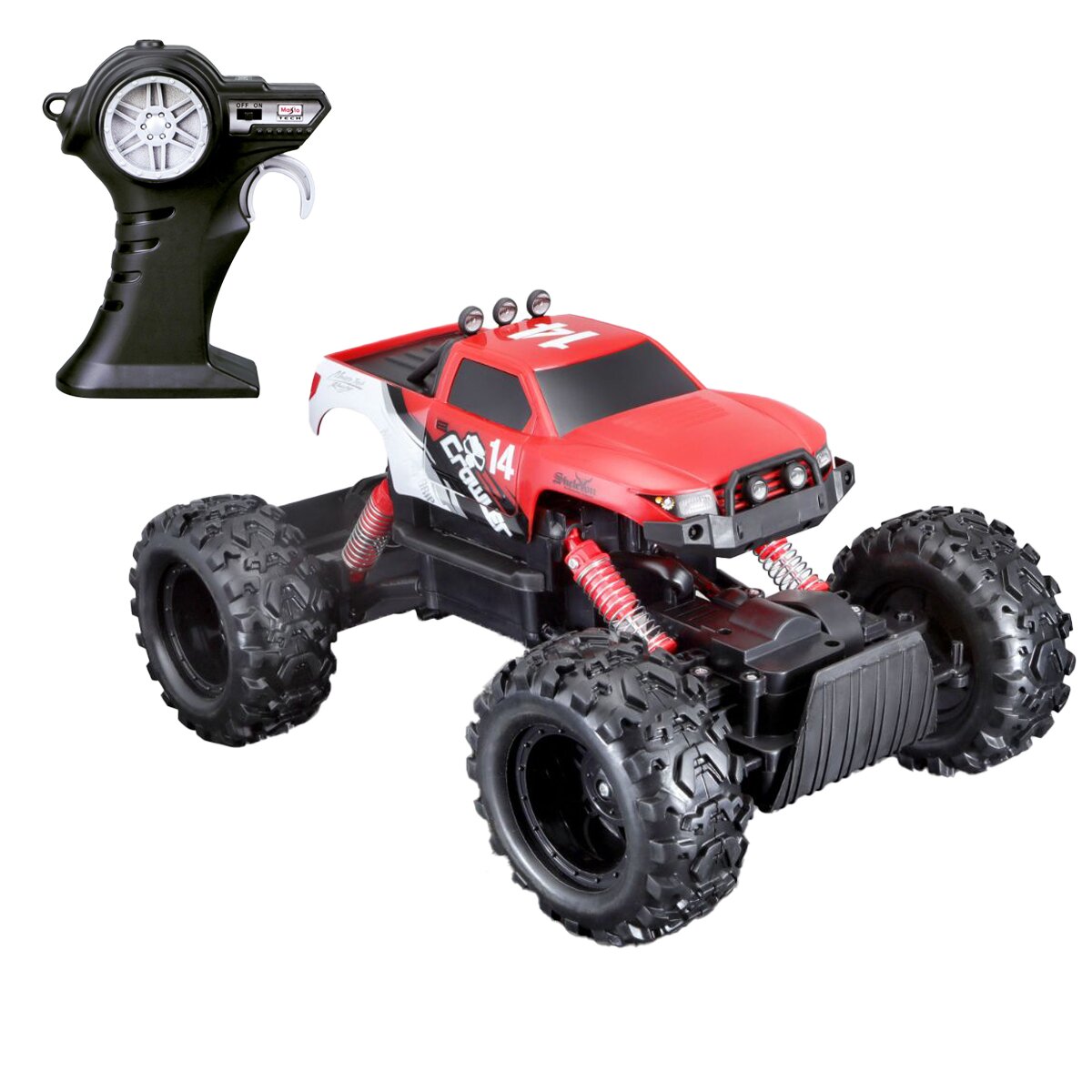 Maisto Masinuta cu telecomanda Tech Rock Crawler Rosu