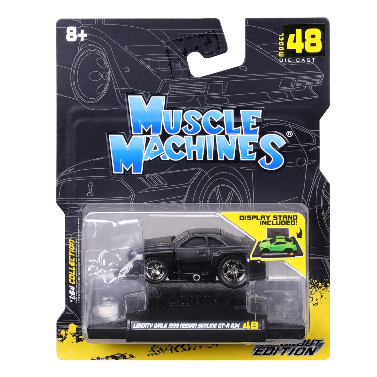 Maisto Masinuta metalica Muscle Machines Liberty Walk 1999 Nissan Skyline Gt-R A34 1:64